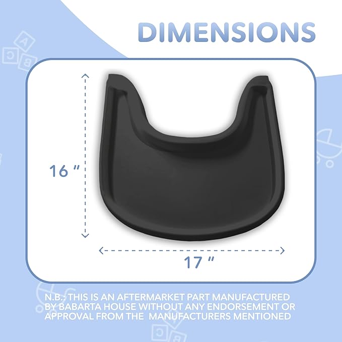 High Chair Table Compatible with Stokke Tripp Trapp Chair with Powerful Smooth Suction Surface, Glossy Black- BPA Free, Easy to Clean and Assemble