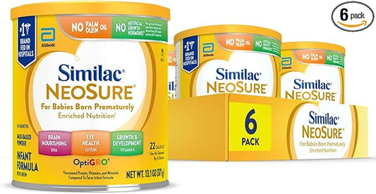 Similac NeoSure Premature Post-Discharge Infant Formula, Baby Formula Powder, 13.1-oz Can, Pack of 6