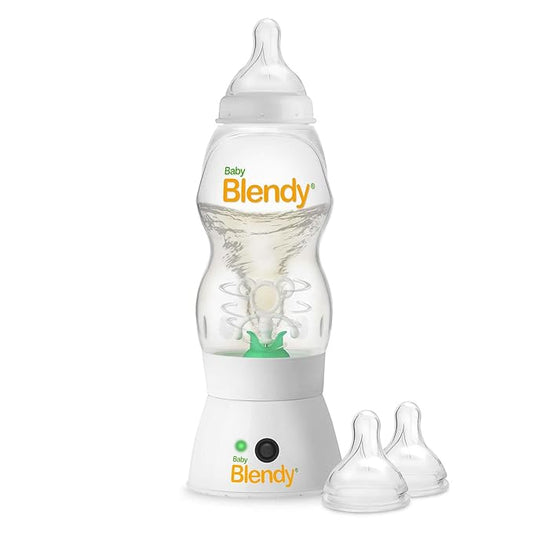 Baby Bottles - Best Infant to Toddler Milk Feeding Containers with Anti-Colic | Air Vent System - with Blender Mixer for Babies Newborns Infants Toddlers | (6-12 Months) Starter Bundle