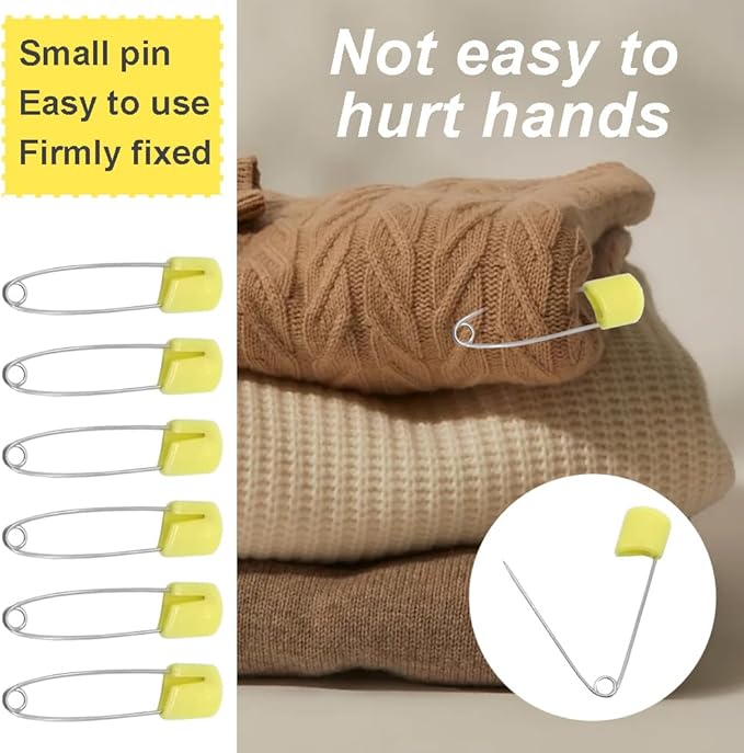50Pcs 2.2" Plastic Head Nappy Safety Pins