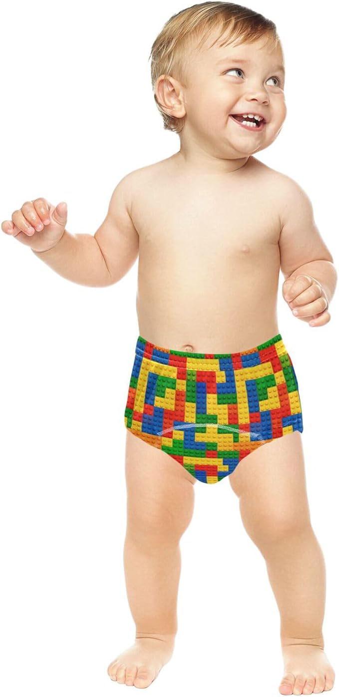 Baby Potty Training Toilet Pants Soft Cotton Boxers Underwear for Toddler Boys 4T A Colorful Pattern with Multi Colors and Shapes
