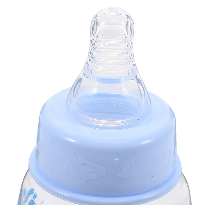 Kisangel Mini Infant Feeding Bottles Set 9 Pack 4Oz Plastic Baby Bottles with Soft Nipples Leak-Proof Design for Newborns Travel and Juice Milk Feeder
