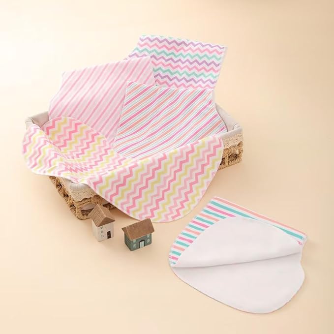 sleepyturtle Pack of 5,Baby Burp Cloths,Soft and Absorbent,Unisex,Easy to Use