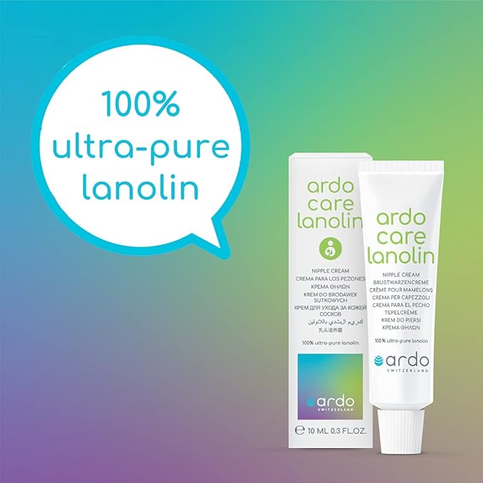 Ardo Care Lanolin Nipple Cream (10ml/0.3 fl.oz) - from Europe, 100% Pure Lanolin for Breastfeeding Moms, Provides Quick Soothing Relief for Sore Nipples, 10ml (0.3 fl.oz)