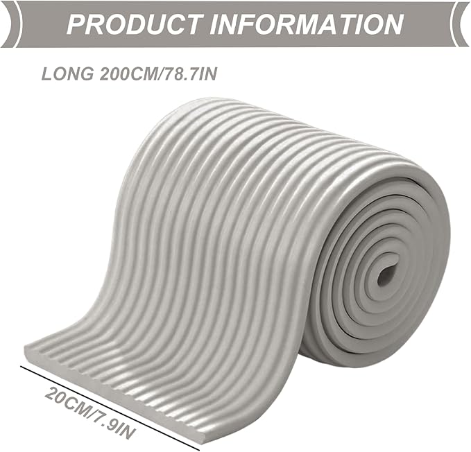 Crib Padding for Sides 79x8 Soft High Elasticity Thickened NBR Padded Wall Panels Water Resistant Crib Bumper Pads for Wall Table Cabinet Desk