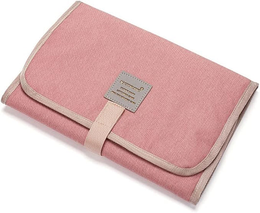Portable Changing Pad,Foldable Baby Diaper Changing Pad Waterproof Newborn Nappy Changing Mat Travel Portable Diaper Change Sheet (Pink)