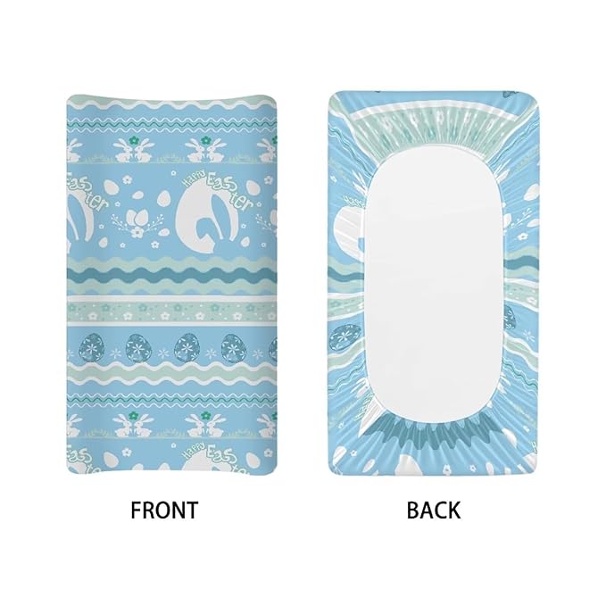 Easter Candy Changing Pad Cover Boys Rabbit Changing Table Covers for Baby Girls and Boys Soft Diaper Changing Pad Cover