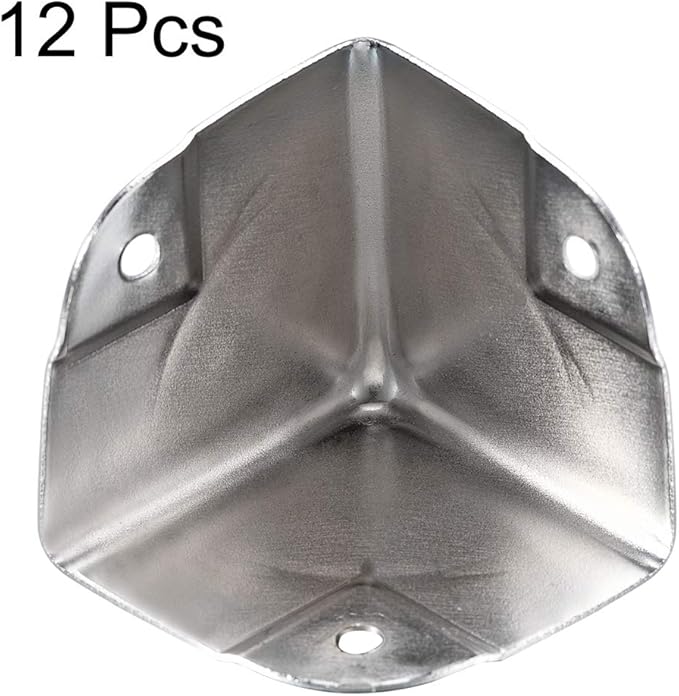 uxcell Metal Box Corner Protectors Box Edge Guard Protector 40 X 40 X 40mm Silver Tone 12pcs for Table Corners and Desk Corners