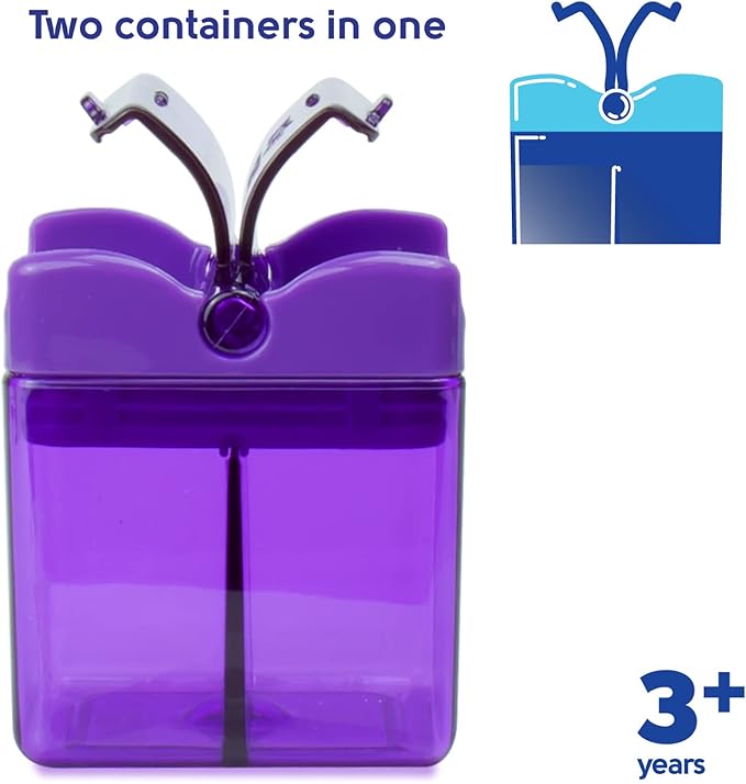 Precidio Design Snack in the Box NEW Little Finger-Friendly Eco-Friendly Reusable Snack Container (Purple) 1001PR