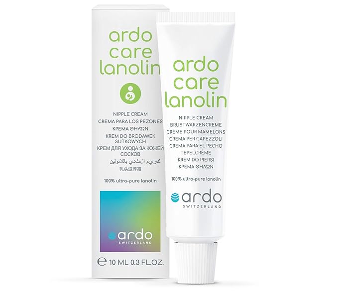 Ardo Care Lanolin Nipple Cream (10ml/0.3 fl.oz) - from Europe, 100% Pure Lanolin for Breastfeeding Moms, Provides Quick Soothing Relief for Sore Nipples, 10ml (0.3 fl.oz)
