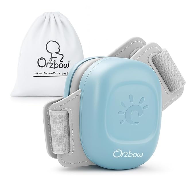 Orzbow Baby Headphones for Noise, Baby Ear Muffs Noise Protection for Newborn Toddler 3-48 Months - CE & ANSI Certified, Adjustable Infant Ear Protection for Travel Sleep, 25dB Sound Reduction, Blue