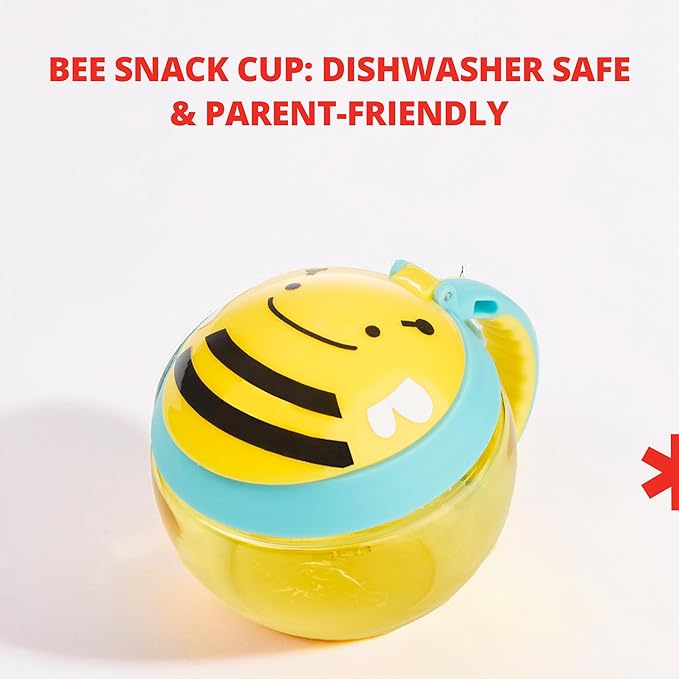 Skip Hop Baby Snack Container, Zoo Snack Cup, Holds 7.5oz, Bee