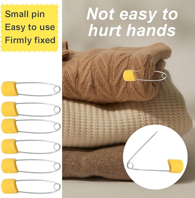 50Pcs 2.2" Plastic Head Safety Pin Nappy Cloth Diaper Safety Pins with Safe Locking Closures (Orange)