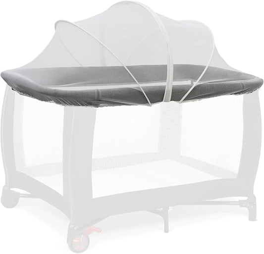 Mosquito Net for Pack n Play, Pack and Play Cover, Travel Crib Net to Keep Cats Out, Crib Tent with 2-Way Zipper for Playpen, Mini Crib, White
