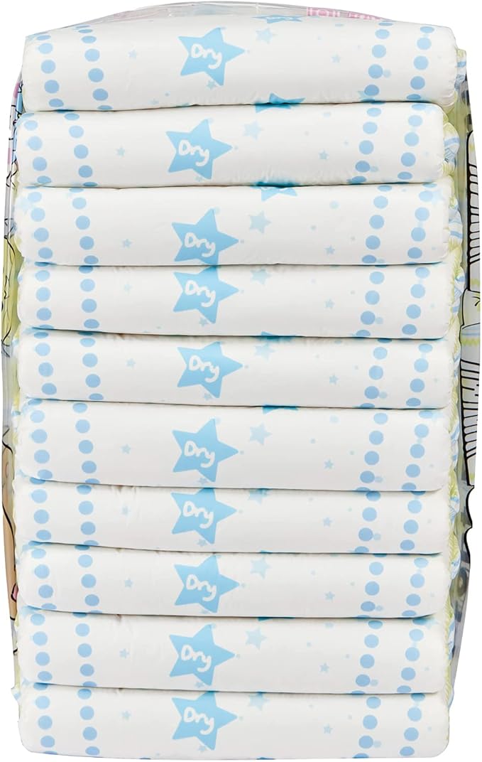 Littleforbig Printed Adult Brief Diapers 10 Pieces - Astro Babies (Medium 28"-38")