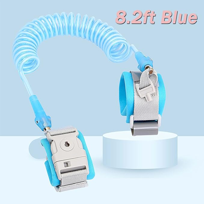 2PCS Anti Lost Wrist Link Safety Wrist Link with Key Lock, Child Leash with Whistling Suitable for Children, Infants and Children Safely