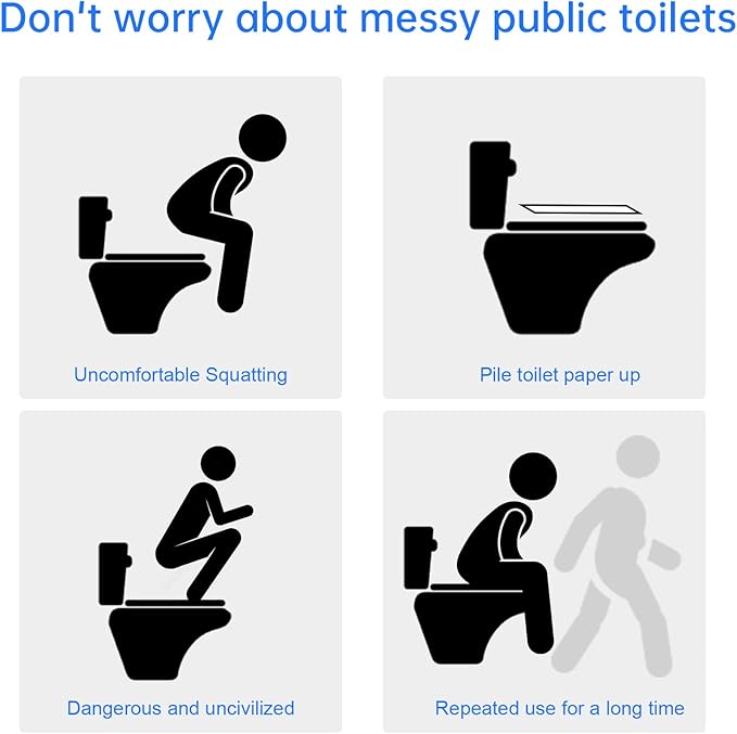 10 Pack Disposable Toilet Seat Covers for Travel Toilet Seat Mat Portable Disposable Toilet Seat Covers for Outing Hotel Hospital Public Toilet (Individual Package)