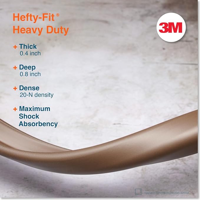 Roving Cove HeftyFit Edge Protector for Baby Proofing (12ft Large Edge Only), Heavy-Duty Soft Rubber Foam Furniture Edge Bumper Guard, Desk Edge Cushion, Wall Corner Covers, 3M Adhesive, Coffee Brown