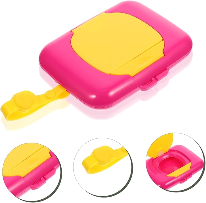 Wipe Box Refillable Dispenser Babywipes Tissue Reusable Wipe Container Hard Hat On- The- Go Wipes Dispenser Baby Carrier Portawipes Bag Holder Travel Portable