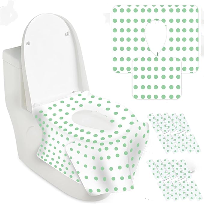 Toilet Seat Covers Disposable 20 Pack Disposable Toilet Seat Covers Waterproof, Ideal for Kids Toddlers and Adults,Individually Wrapped for Travel and Public Restrooms