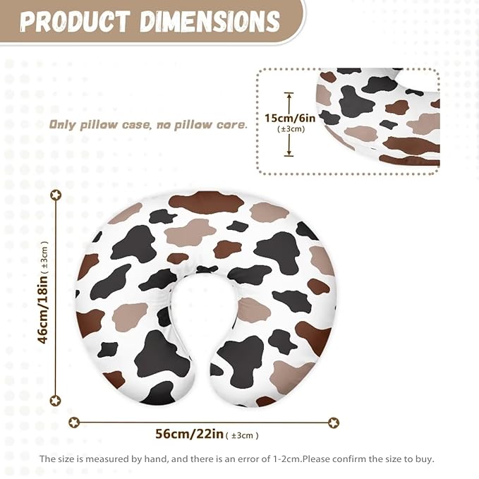 Dark Color Cow Stripes Nursing Pillow Cover Baby Breastfeeding Slipcover Infant Newborn Nursery Bottle Pillowcase Baby Essentials