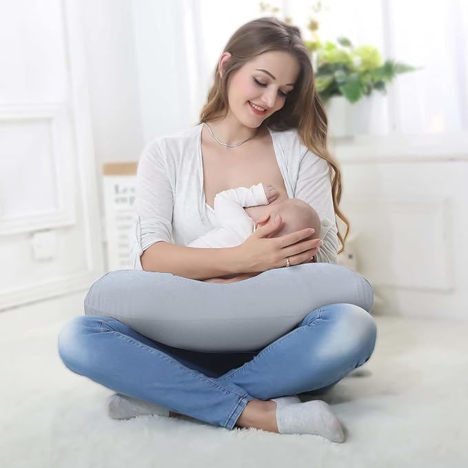 Winmany Baby Waterproof Nursing Pillow Cover Newborn Breastfeeding Pillowcase Soft Replaceable Slipcover for Boys and Girls