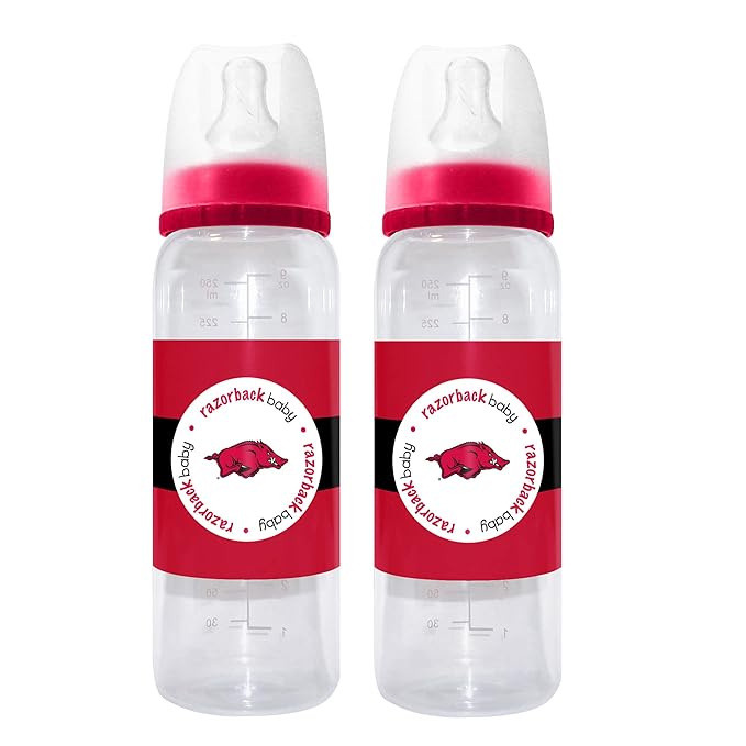 Baby Fanatic Baby Bottle - NCAA Arkansas Razorbacks - Officially Licensed for Your Little Fan's Meal Time