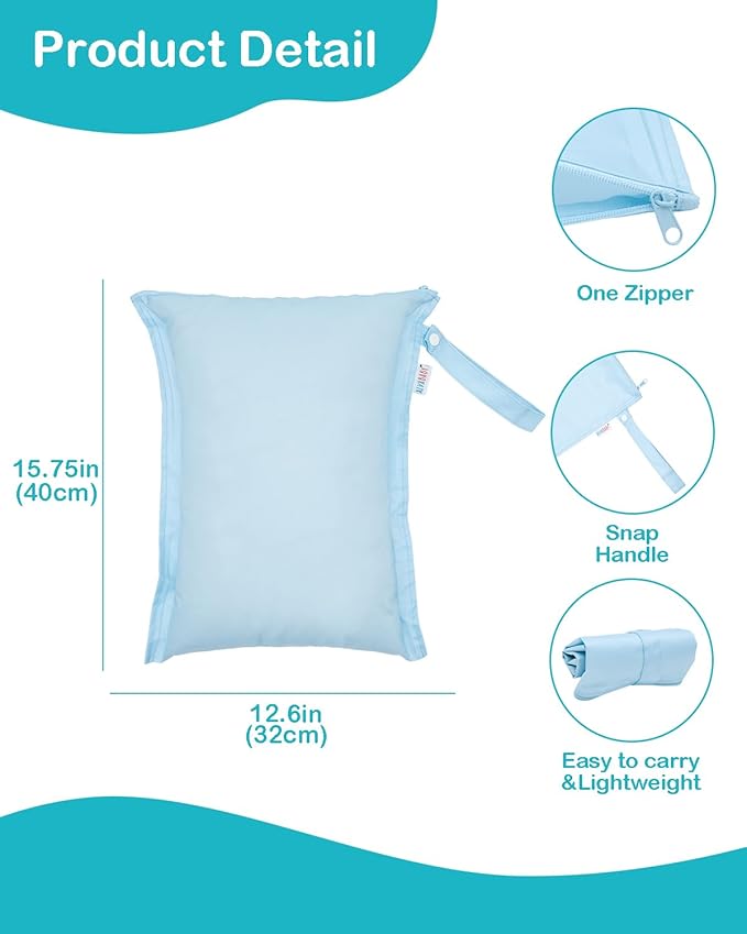 ALVA Waterproof Leakproof Wet Dry Bag 2-Pack | Reusable for Swim, Baby Clothes, Diapers & Travel 2LK01