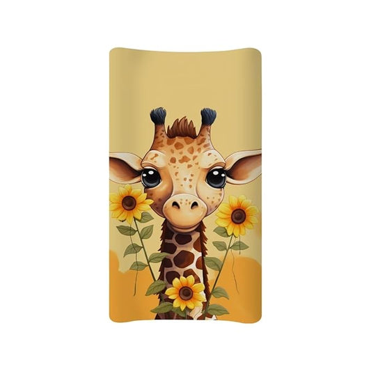 Sunflower Giraffe Baby Changing Pad Cover, Diaper Changing Pad Covers Ultra Soft Stretchy Changing Table Covers 32"x16" Changing Pad Sheets