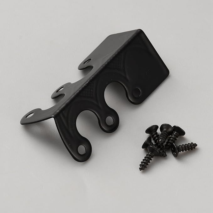 CRASPIRE 24Pcs Baseboard Corner Protectors Vintage Metal Rustic Decorative Guards Solid Skirting Board Black Safety Bracket with Screws for Furniture Table Wall Edge Cover File Boxes Bookshelves
