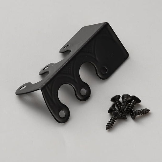 CRASPIRE 24Pcs Baseboard Corner Protectors Vintage Metal Rustic Decorative Guards Solid Skirting Board Black Safety Bracket with Screws for Furniture Table Wall Edge Cover File Boxes Bookshelves
