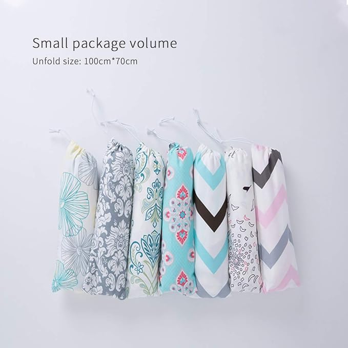 SONARIN Stylish Premium Breastfeeding Nursing Covers,Flower Pattern,with Storage Bag & Towel Corners,4 in 1 Multifunction,Nursing Scarf,Breathable & Lightweight(White)