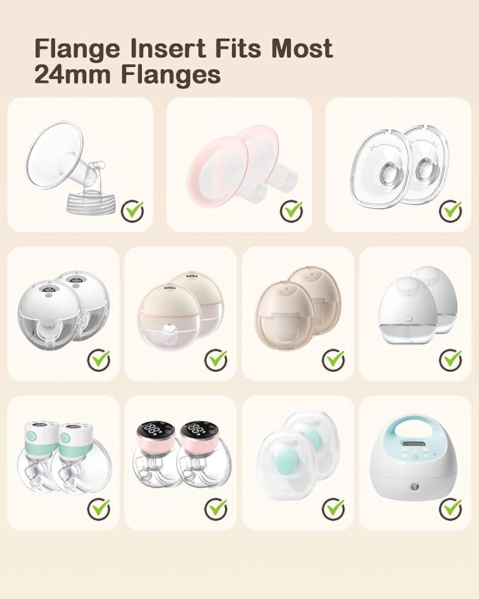Breast Pump Bag Kit for Spectra S1/S2, Pumping Bag with Bottle Brush Set, 10Pcs Flange Inserts for 24mm Flange, Nipple Ruler, Waterproof Mat, Pump Carrying Case for Work Travel, Navy Blue