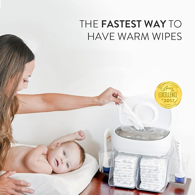 Prince Lionheart EVO Warmies Wipes Warmer Kit, Includes 1 everFRESH Pillow and 1 Dresser Top Diaper Depot