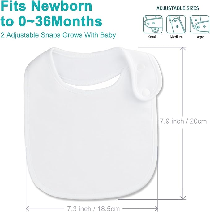 Baby Bibs Soft and Absorbent Organic Cotton Bandana Drool Bibs Set for Boys Girls Newborn 0-36 Months