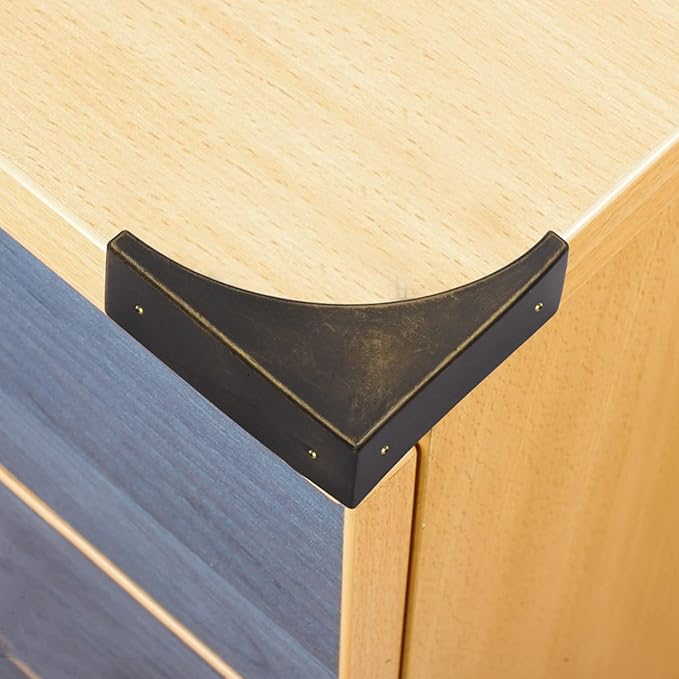 Box Edge Corner Guards Decorative Furniture Corner Protectors Edge Safety Protector Furniture Corner Bumpers Box Cabinet Case Edge Cover Home Hardware Accessories Pack of 4 Bronze
