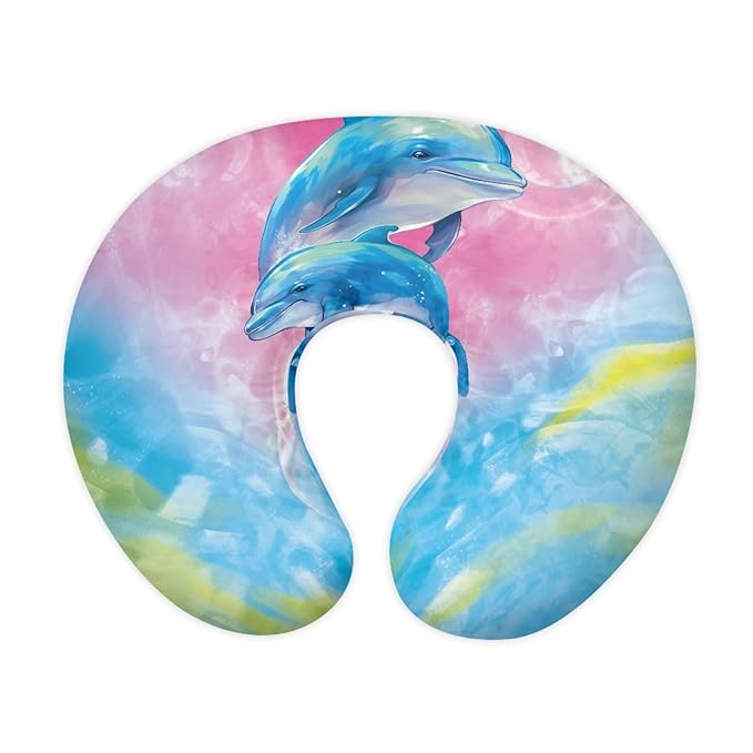 Forchrinse Blue Dolphin Tie Dye Baby Nursing Pillow Cover Soft Polyester Nursing Breastfeeding Pillow Slipcover for Girls Boys