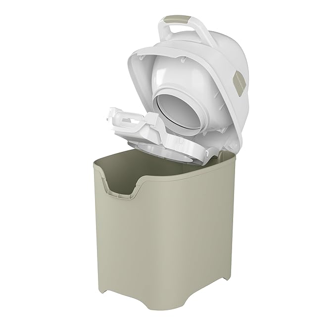 Foundations Mini Diaper Pail with Airtight Lid, Durable & Odorless Diaper Disposal, Large Capacity, Holds up to 30 Newborn Diapers, Refill with Any Bags, Baby Registry Gift - Sand