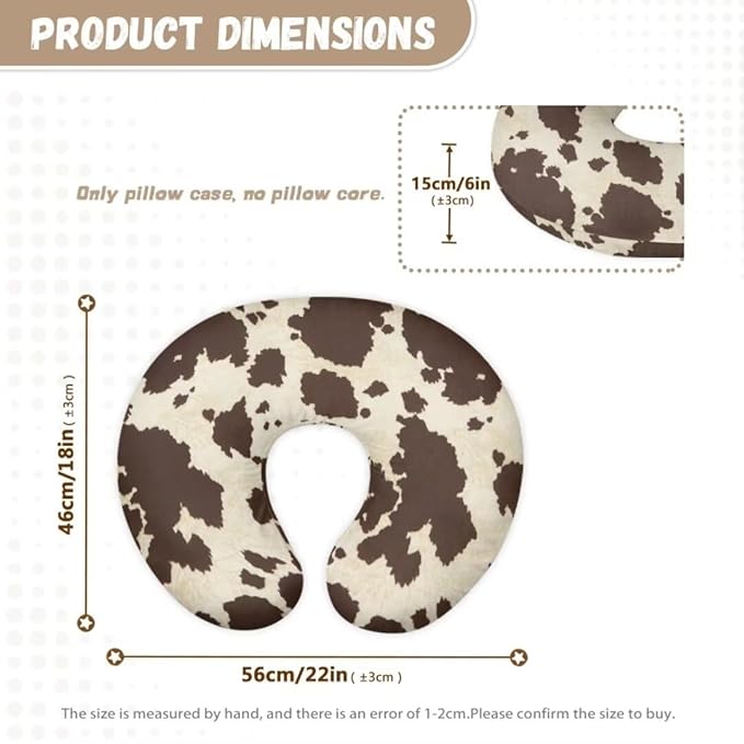 Jeiento Snug Nursing Pillow Covers for Breastfeeding Rainbow Heart Leopard Print Pillowcase Comfortable Nursing Pillow Cover Slipcover for Breastfeeding and Bottle Feeding for Newborn