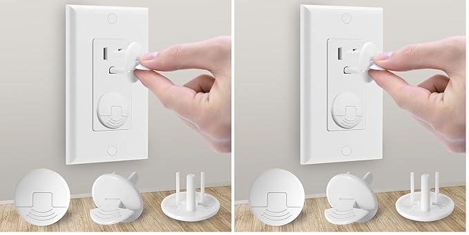 PRObebi Outlet Covers Baby Proofing White - 76 Pack Plug Covers for Electrical Outlets, Child Proof Socket Covers, Baby Safety Products for Home, Office, Easy Insatllation