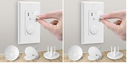 PRObebi Outlet Covers Baby Proofing White - 76 Pack Plug Covers for Electrical Outlets, Child Proof Socket Covers, Baby Safety Products for Home, Office, Easy Insatllation