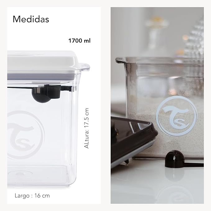 Twistshake Baby Formula Container | Moisture-Proof | Sealed Milk Powder Dispenser for Infants | Portable Food Storage Box for Baby Food | Milk Powder Storage | Newborn Essentials | 1700 ml, White