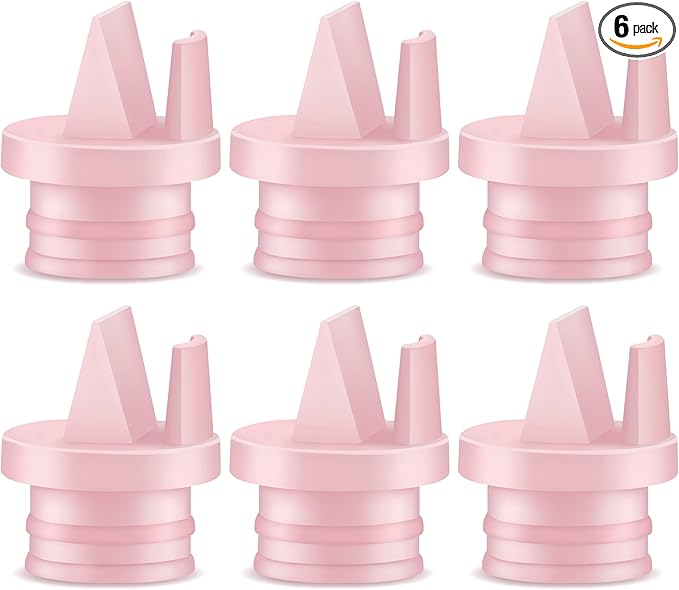 Maymom Duckbill Valve with Pull Tab Compatible with Medela/Spectra/Avent SCF332/334/394/391/430/330/Motif Luna; Replacement Valve for Spectra Duckbill Valve Spectra S1, S2, Synergy Gold; 6 pc Pink