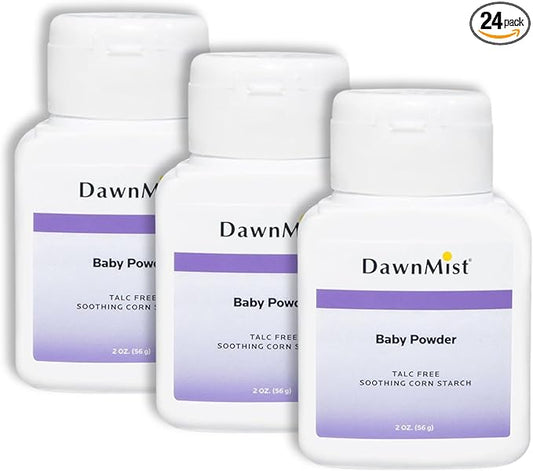 Dukal BP14 Dawn Mist Baby Powder, Cornstarch, 14 oz., Case of 24