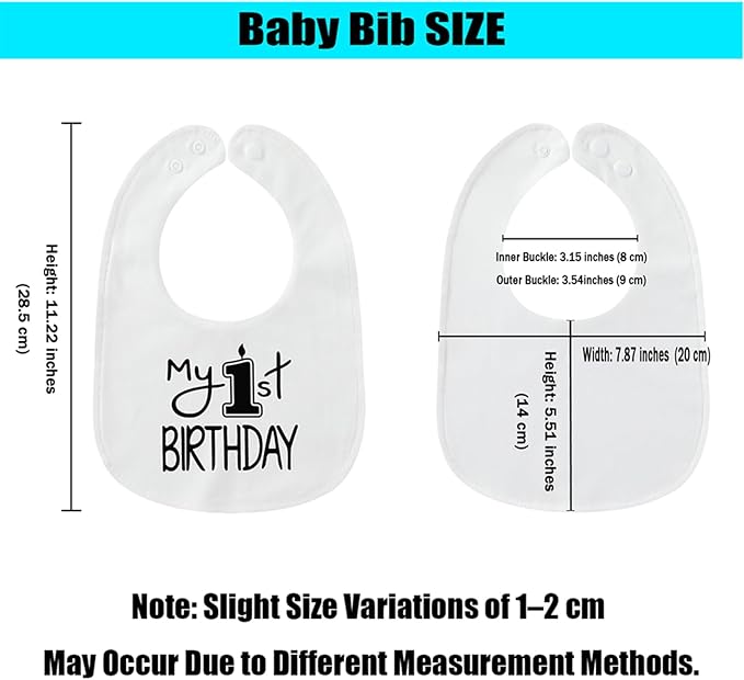 Cute Unisex-Baby Bib, Cotton Adjustable Waterproof Drooler, Birthday Gifts for Girls Boys 0-24 Months