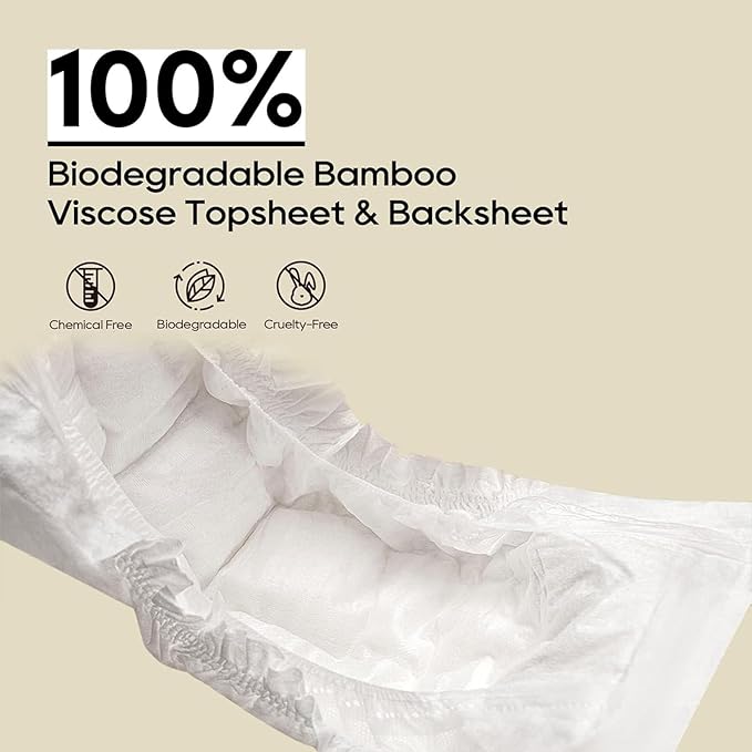 ECO BOOM Diapers, Viscose from Bamboo Diapers, Natural Soft Disposable Nappies for Infant, Size 2 Suitable for 6 to 16lb (Small - 102 Count)