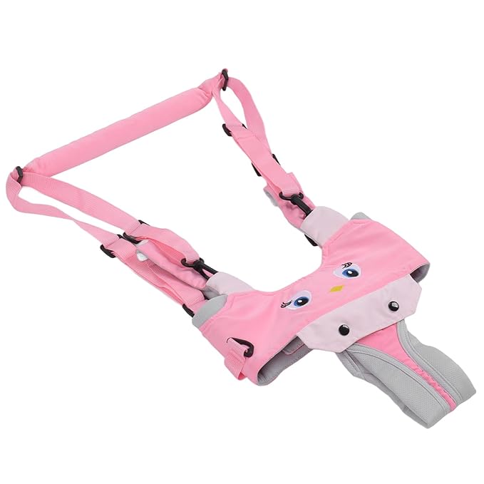 Baby Walking Harness, Infant Walking Helper, Handheld Toddler Walk Assistant Belt Walk Support Assist Trainer Tool for Infant 8 to 24 Month Old, Support Lifting Type and Pull Back Type(Pink)