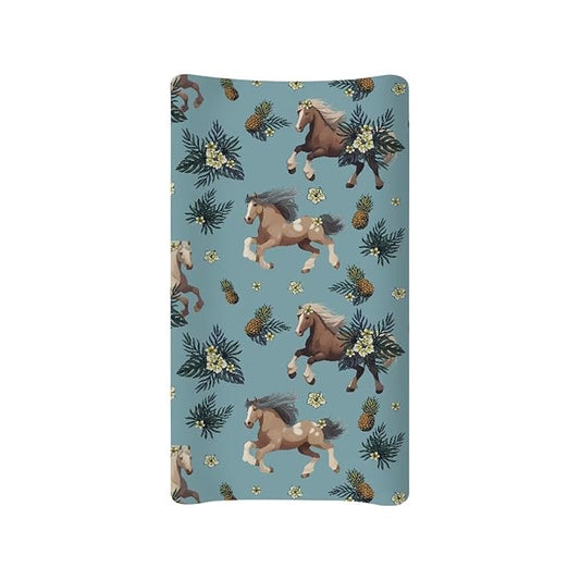 Western Horse Baby Changing Pad Cover Infant Newborn Pineapple Diaper Table Change Mat Sheet Cover Changing Table Covers for Boys Girls
