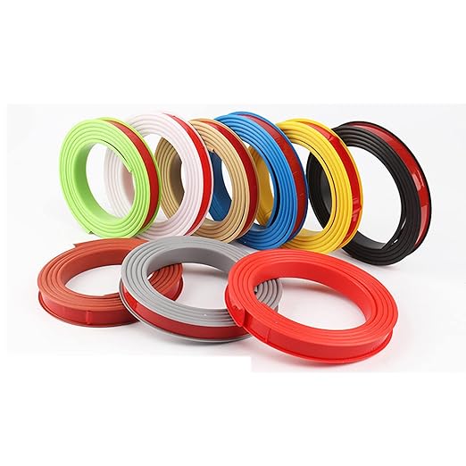 6m Self Adhesive Furniture Edging Tape, u-Shape TPE Flexible Edge Protector Tape for Wood Furniture Wardrobe Board Protector Cover Silicone Rubber Seal Strip（Blue-18mm）
