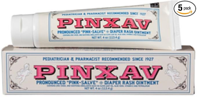Pinxav Diaper Rash Cream 4 oz (Pack of 5)